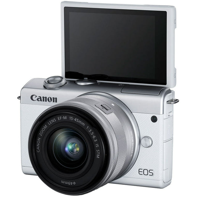 Canon EOS M200 24.1 Megapixel Mirrorless Camera with Lens, 0.59", 1.77", White