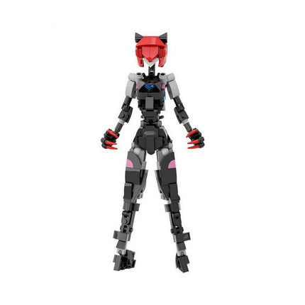 Cat Girl Robot Building Set, Mech Girl Action Figure Mecha Armor Model Toy Female Robot Building Blocks Birthday New Year Gift for Fans Boys Girls (223PCS)