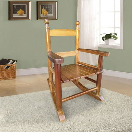 Childs Wooden Rocking Chair/Porch Rocker - Indoor or Outdoor - Suitable for 4-8 Years Old-Oak