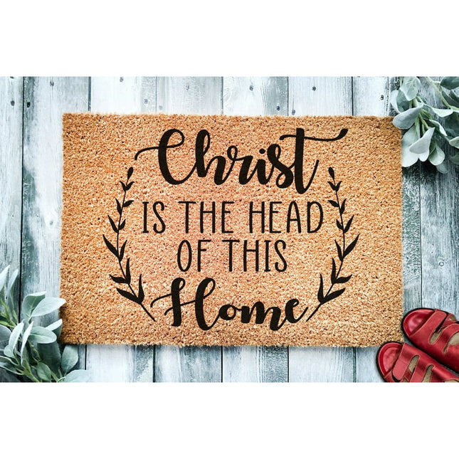 Christ Is The Head of This Home | Religious Doormat | Welcome Mat | Door Mat | Christian | Welcome Mat | Closing Gift | Housewarming Gift