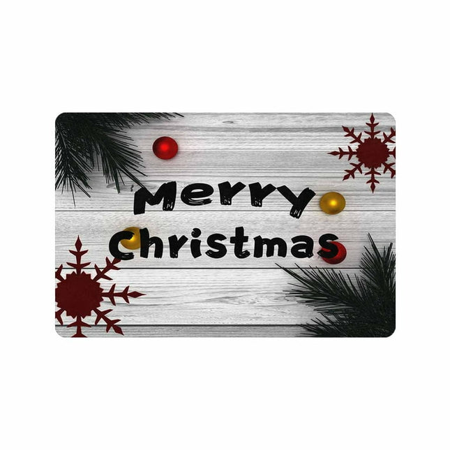 Christmas Indoor Door Mat,Non-Slip Absorbent Resist Dirt Entrance Rug, Washable Low-Profile Inside Floor Mat Door Rugs for Entryway Snowman Xmas 24 x 16 Inch 30x 18 Inch