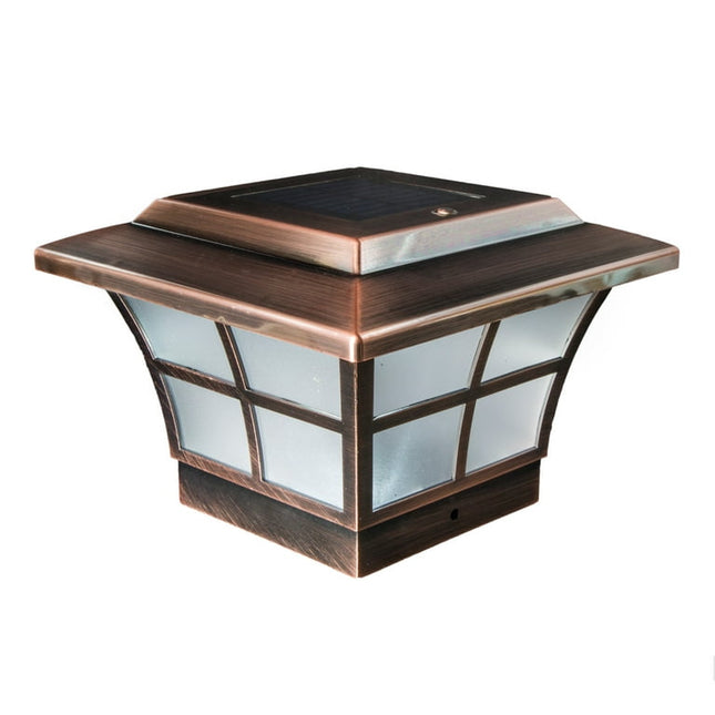 Classy Caps Slo79 Prestige 7" Wide Led Solar Post Cap Light That Fits 3.5" X 3.5" Or 4" X