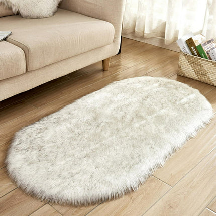 Clearance! EQWLJWE Ultra Soft Fluffy Small Rug Faux Sheepskin Fur Area Rug Shaggy Couch Cover Seat Cushion Furry Carpet Beside Rugs for Bedroom Floor Sofa Living Room Runner, 1.3x2 Feet