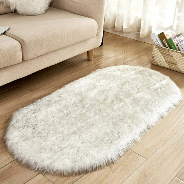 Clearance! EQWLJWE Ultra Soft Fluffy Small Rug Faux Sheepskin Fur Area Rug Shaggy Couch Cover Seat Cushion Furry Carpet Beside Rugs for Bedroom Floor Sofa Living Room Runner, 1.3x2 Feet