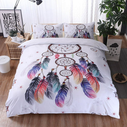 Colisha Lightweight 3pcs Bedding Set Zipper Bedspread Quilt Duvet Cover Coverlet Set With 2 Pillowcase Disk Wind Chime Twin 175*230 (two -piece Set)