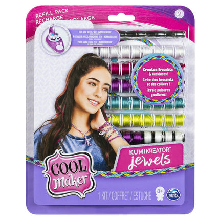 Cool Maker, KumiKreator Jewels Fashion Pack Refill, Friendship Bracelet and Necklace Activity Kit