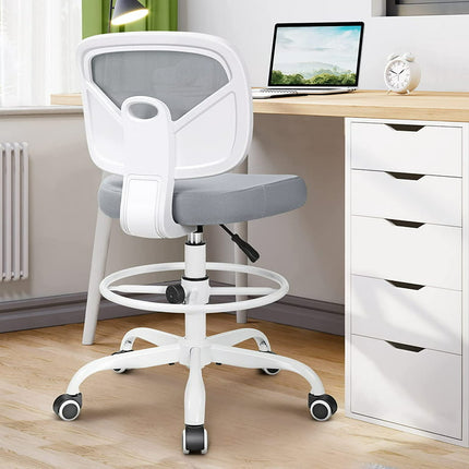 Coolhut Office Drafting Chair Armless, Tall Office Desk Chair Adjustable Height and Footring