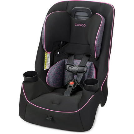 Cosco Kids Easy Elite Slim All-in-One Convertible Car Seat, Pink Rings