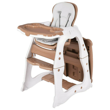 Costway 3 in 1 Baby High Chair Convertible Play Table Seat Booster Toddler Feeding Tray