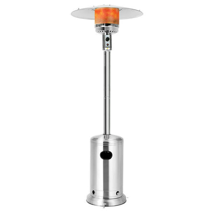 Costway 48000 BTU Stainless Steel Propane Patio Standing LP Gas Heater W/ Wheels