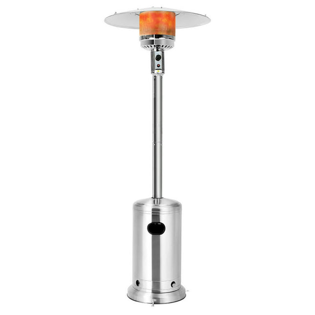 Costway 48000 BTU Stainless Steel Propane Patio Standing LP Gas Heater W/ Wheels