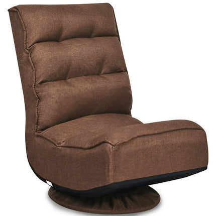 Costway  6-Position Folding Lazy Sofa  Gaming Chair Fabric  360 Degree Swivel Coffee