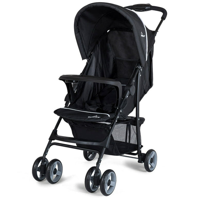 Costway Foldable Lightweight Baby Stroller Kids Travel Pushchair 5-Point Safety System Black