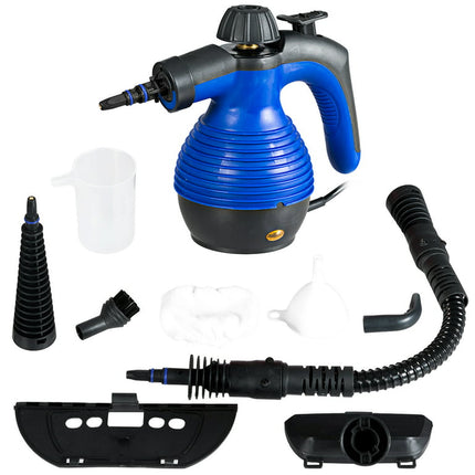 Costway Multifunction Portable Steamer Household Steam Cleaner 1050W W/Attachments Blue