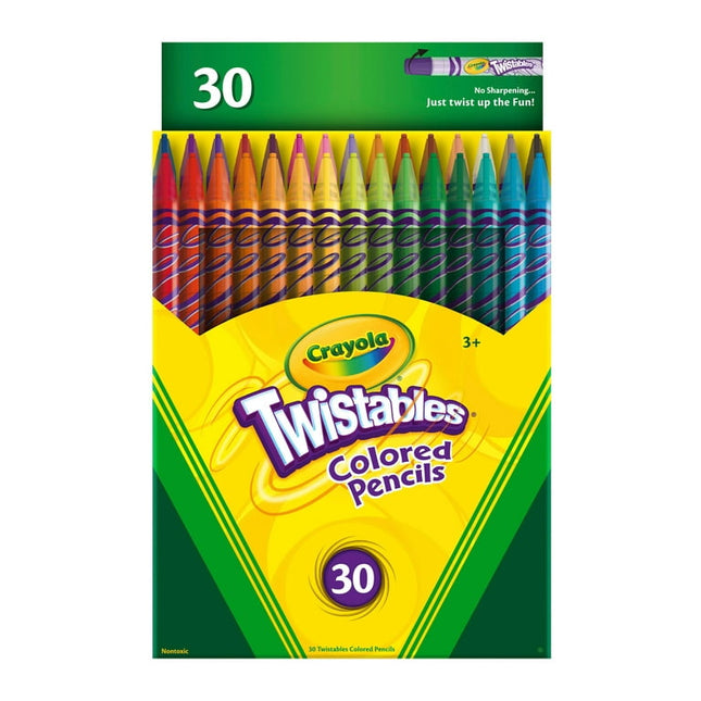 Crayola 30ct Twistable Colored Pencils, Stocking Stuffers for Kids & Teens, Holiday Gifts