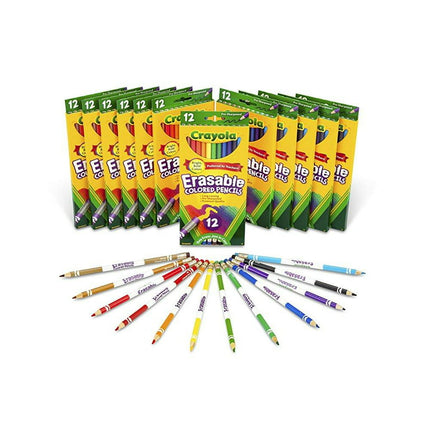 Crayola Bulk Erasable Colored Pencils, Classpack, 12 Packs of 12-Count, Child