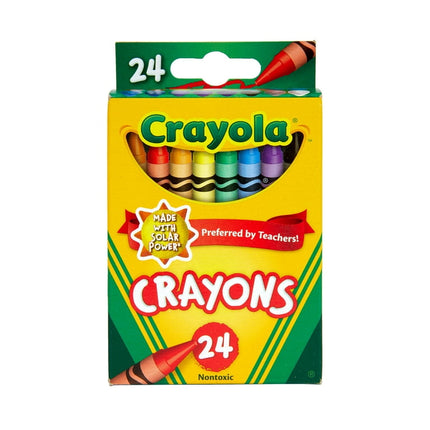 Crayola Classic Crayons, Assorted Colors, Back to School, 24 Count