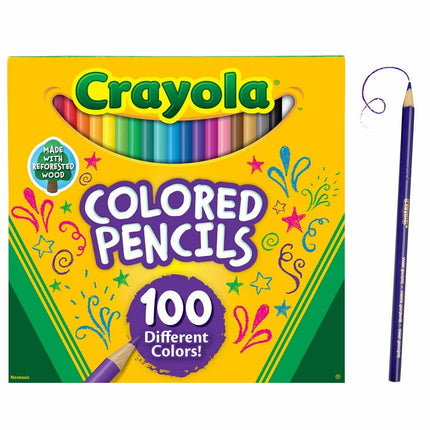 Crayola Colored Pencil Set, 100-Colors, Beginner Child