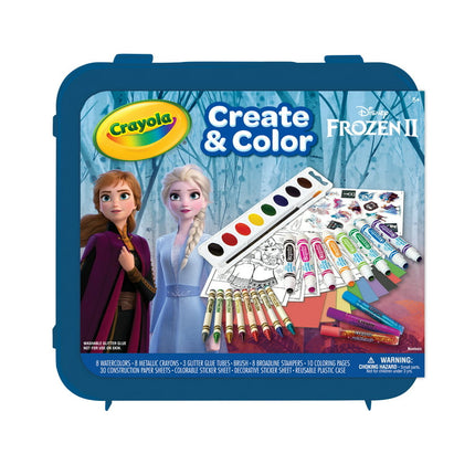 Crayola Frozen 2 Coloring Art Case, Holiday Toys, 50 Pcs, Gifts for Kids, Beginner Child