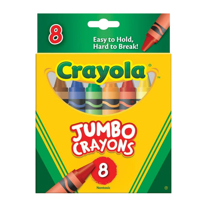 Crayola® Jumbo Crayons, Assorted Colors, 8/Box 52-0389