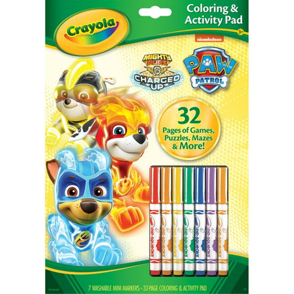 Crayola Paw Patrol Coloring Activity Pad & Markers Set, Coloring Book Gifts, Beginner Unisex Child