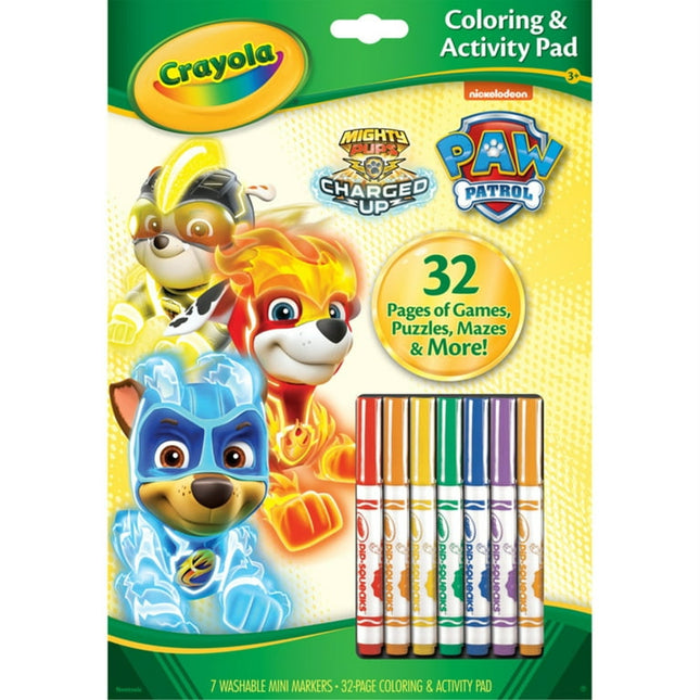 Crayola Paw Patrol Coloring Activity Pad & Markers Set, Coloring Book Gifts, Beginner Unisex Child