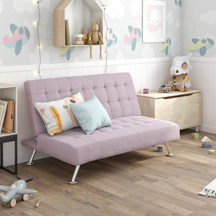 DHP Milo Kids Sofa Futon, Lilac