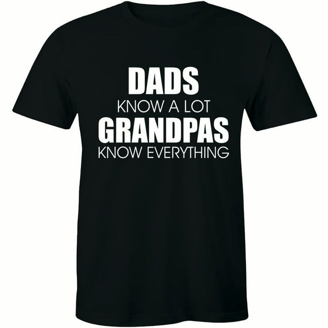 Dad Knows A Lot Grandpa Everything Greatest Father Day Men's Gift T-Shirt