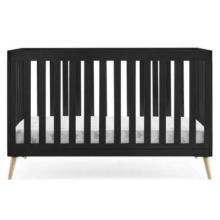 Delta Children Essex 4-in-1 Convertible Baby Crib - Greenguard Gold Certified, Ebony/Natural
