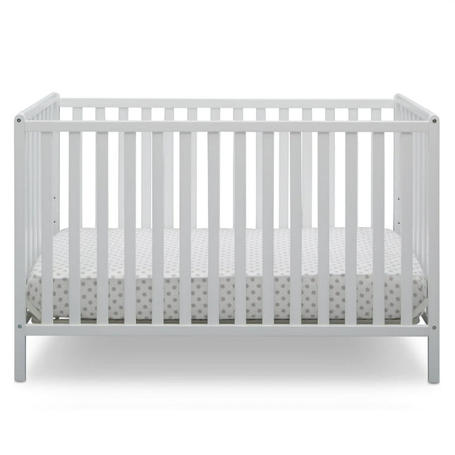 Delta Children Heartland 4-in-1 Convertible Baby Crib, Bianca White