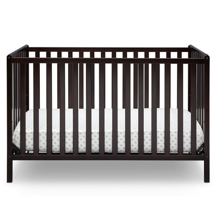 Delta Children Heartland 4-in-1 Convertible Baby Crib, Dark Chocolate