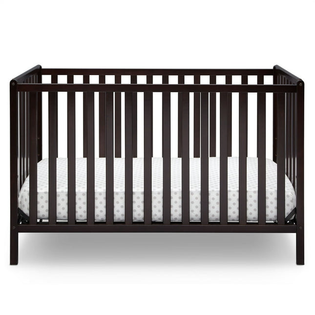 Delta Children Heartland 4-in-1 Convertible Baby Crib, Dark Chocolate