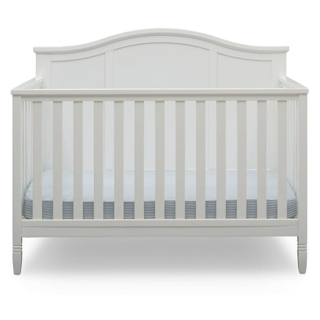 Delta Children Madrid 5-in-1 Convertible Baby Crib, Bianca White
