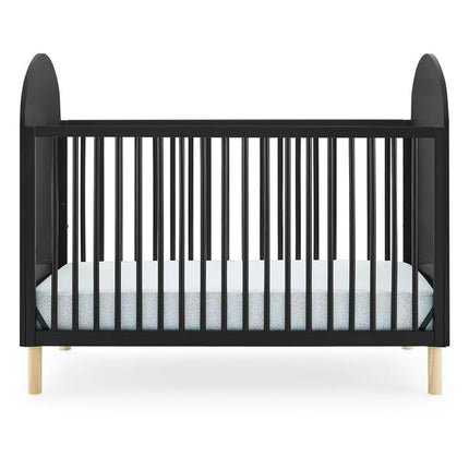 Delta Children Reese 4-in-1 Convertible Crib - Greenguard Gold Certified, Ebony/Natural