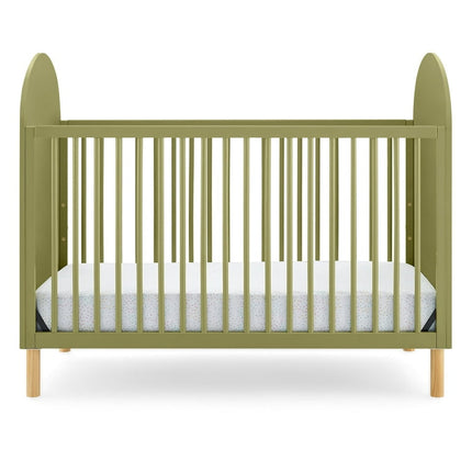 Delta Children Reese 4-in-1 Convertible Crib - Greenguard Gold Certified, Olive Green/Natural