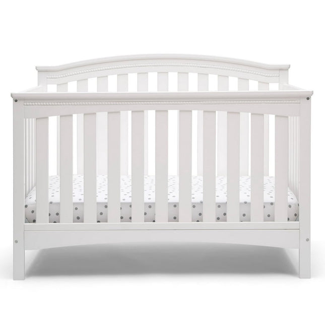 Delta Children Waverly 6-in-1 Convertible Baby Crib, Bianca White