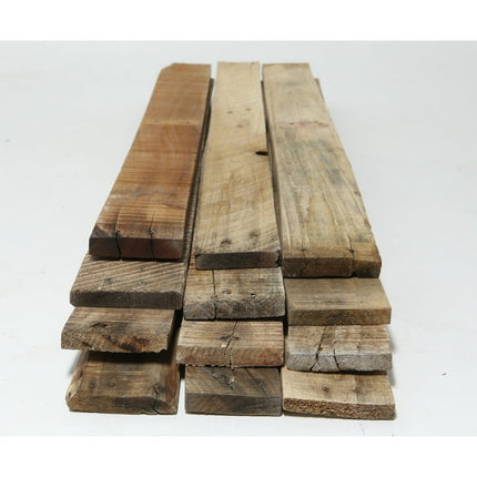 Dimensions 1 in. x 3 in. x 40 in. Reclaimed Pallet Boards (12 pack)