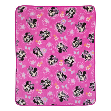 Disney Minnie Mouse Toddler Throw Blanket, 40"x50", Pink