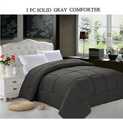 Down Alternative Double Filled Comforter Full/Queen , Gray