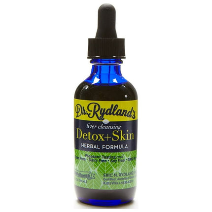 Dr. Rydland's Liquid Herbal Formulas - Liver Cleansing Detox & Skin (2oz Glass Bottle with Dropper)