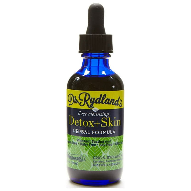 Dr. Rydland's Liquid Herbal Formulas - Liver Cleansing Detox & Skin (2oz Glass Bottle with Dropper)