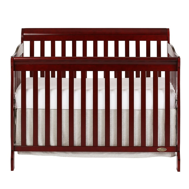 Dream On Me Ashton 5-in-1 Convertible Crib, Cherry, Greenguard Gold and JPMA Certified