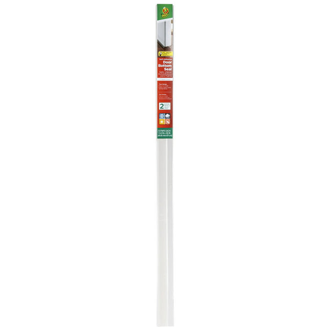 Duck Brand Self-Adhesive Plastic Door Bottom, Clear, 2 Pack, 1.75 in. x 36 in.