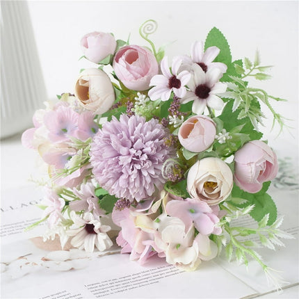 EGNMCR Fake Plant Beautiful Artificial Silk Fake Flowers Wedding Valentines Bouquet Bridal Decor Artificial Plants & Flowers - Fall Savings Clearance