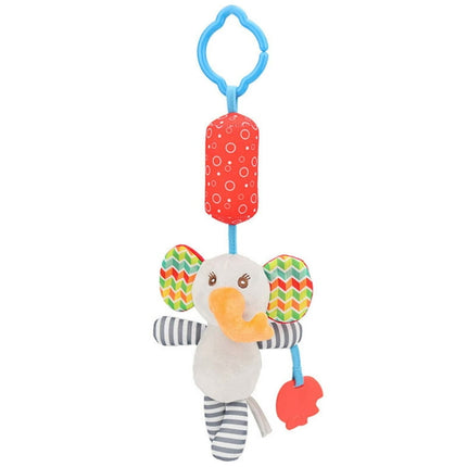 EQWLJWE Baby Toys for 3 6 9 to 12 Months, Infant Toys Soft Hanging Rattle Crinkle Sensory Learning Toys Newborn Stroller Car Seat Crib Toys Plush Animal Rattle Toys with Teether for Baby Boys Girls