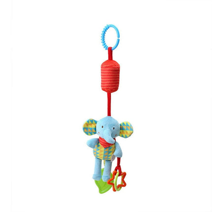 EQWLJWE Soft Hanging CarSeat Toys with Crinkle Rattles Teether, Infant Newborn Stroller Crib Toy Sensory Activity Plush Animal for Babies Boys Girls Gift for 0 3 6 9 to 12 Months