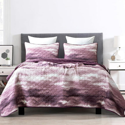 ESCA 3-Piece Misty Lavender Agatha Quilt Set - King/Cal King