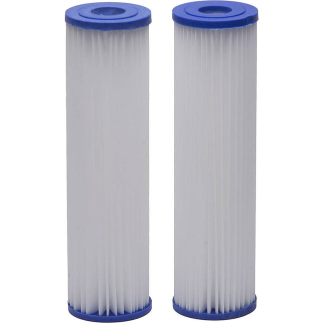 EcoPure EPW2P Pleated Whole House Replacement Water Filter, Universal Fit, Fits Most Major Brand Systems (2 pack)