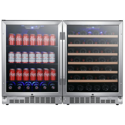Edgestar Cwbv14253 48" Wide 53 Bottle 142 Can Built-In Side-By-Side Wine And Beverage
