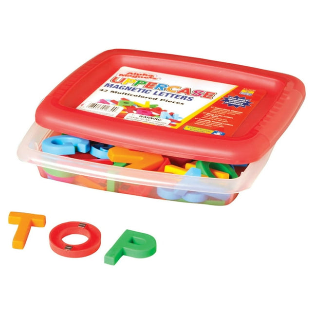 Educational Insights Uppercase Alphamagnets, Set of 42 Alphabet Magnetic Letters, Ages 3+